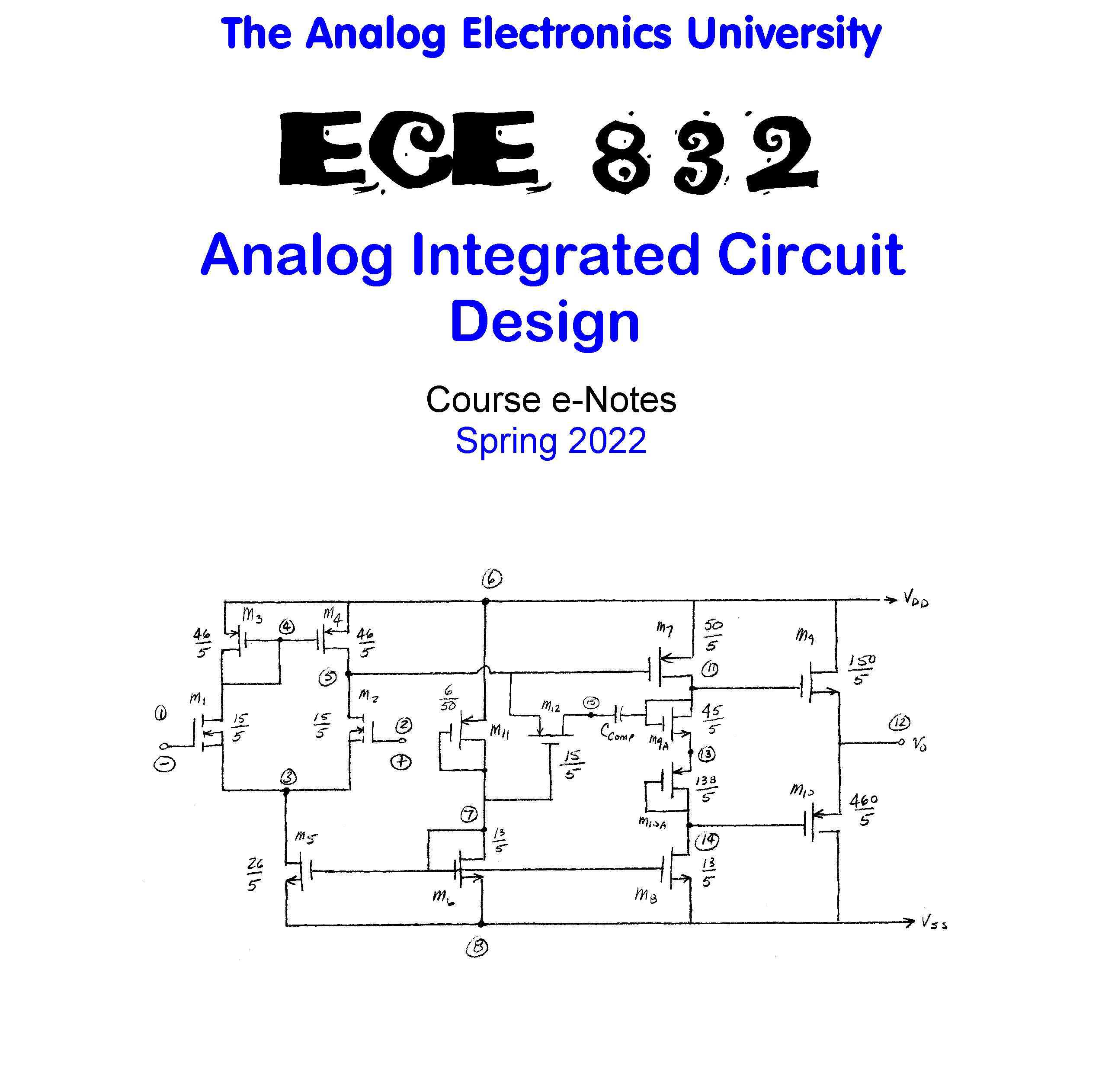 ECE 832 Analog IC Design CIRCUITLAVA
